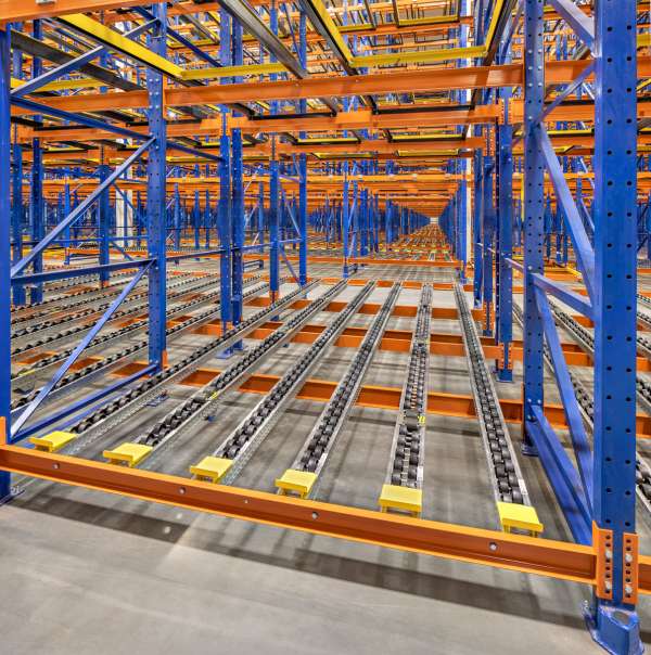 Pallet Flow Rack for Aurora warehouses